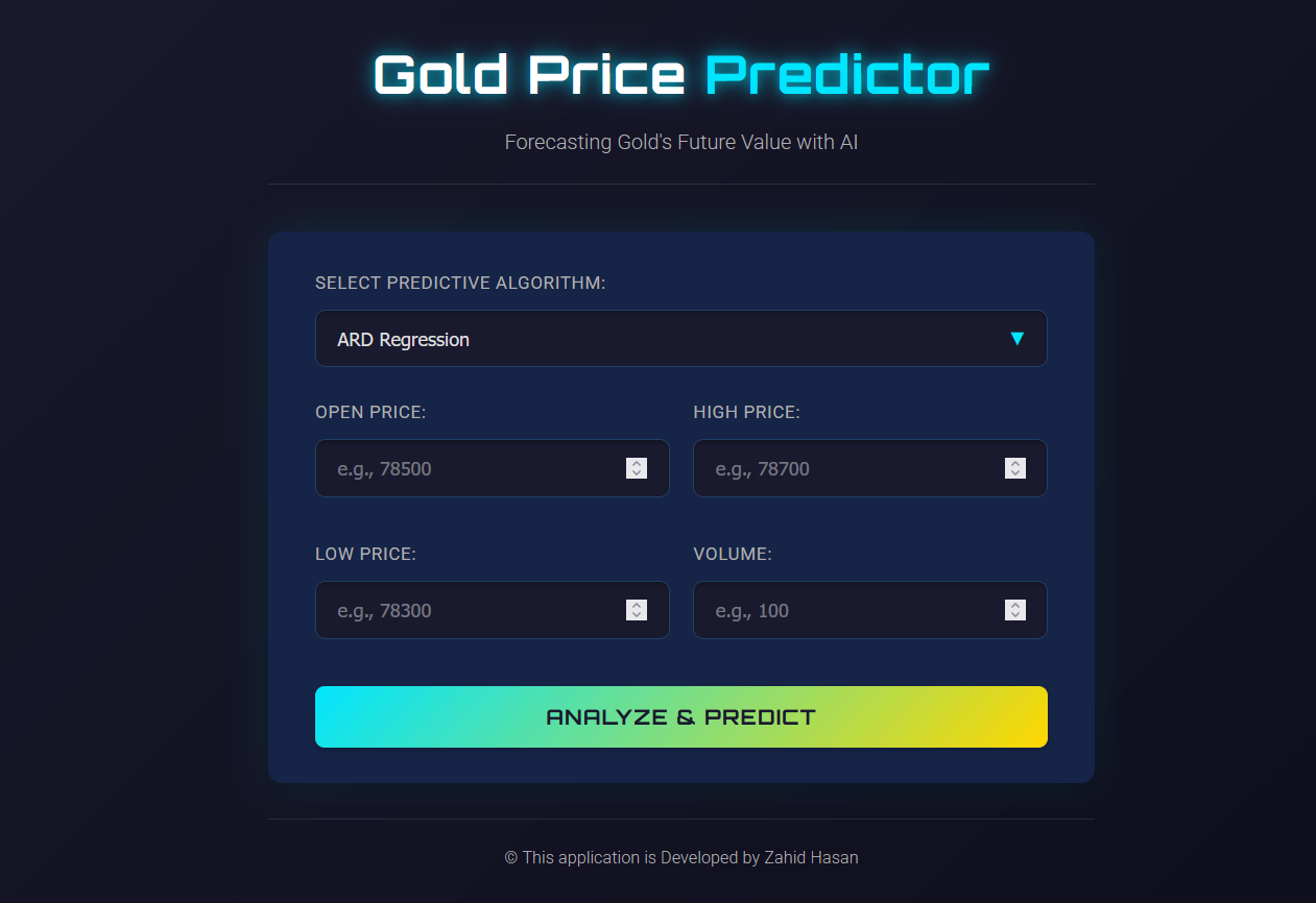 Gold Price Predictor